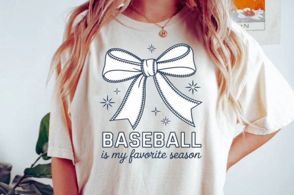 Baseball Mama Bow Outline Embroidery PNG