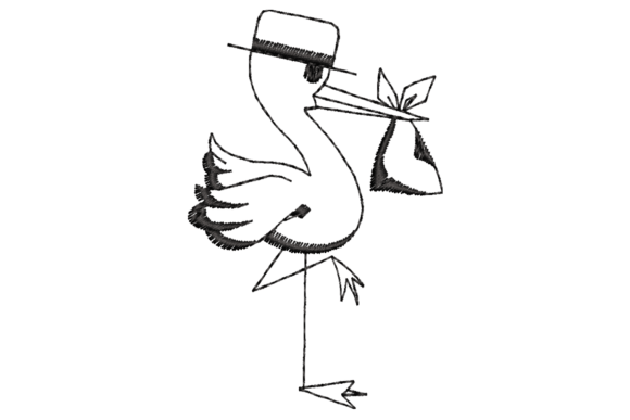 Cute Stork Embroidery Design Review for Gift Makers