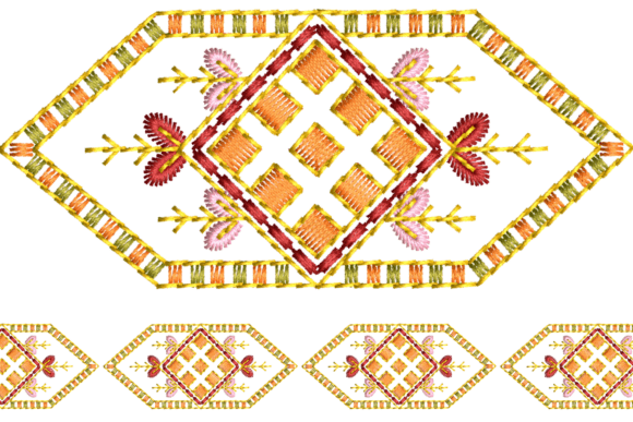 Geometric Floral Border Embroidery Review