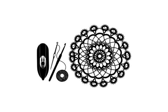 Handmade Lace Doily with Embroidery Tool