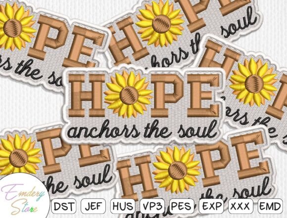Hope Anchors the Soul Embroidery