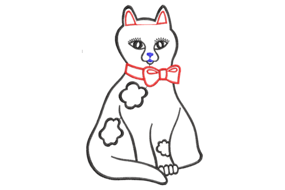 Sitting Cat Machine Embroidery Design Review