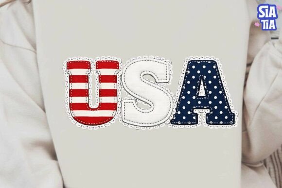 USA Patriotic Faux Embroidery PNG Review